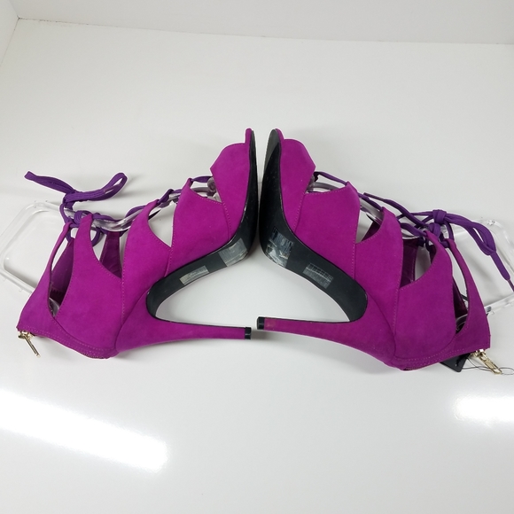Forever 21 Fuchsia High Heel Cutout Shoes - Picture 6 of 9